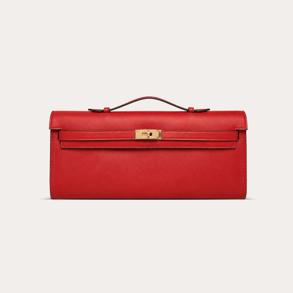 Elegant Golden Lock Clutch Bag