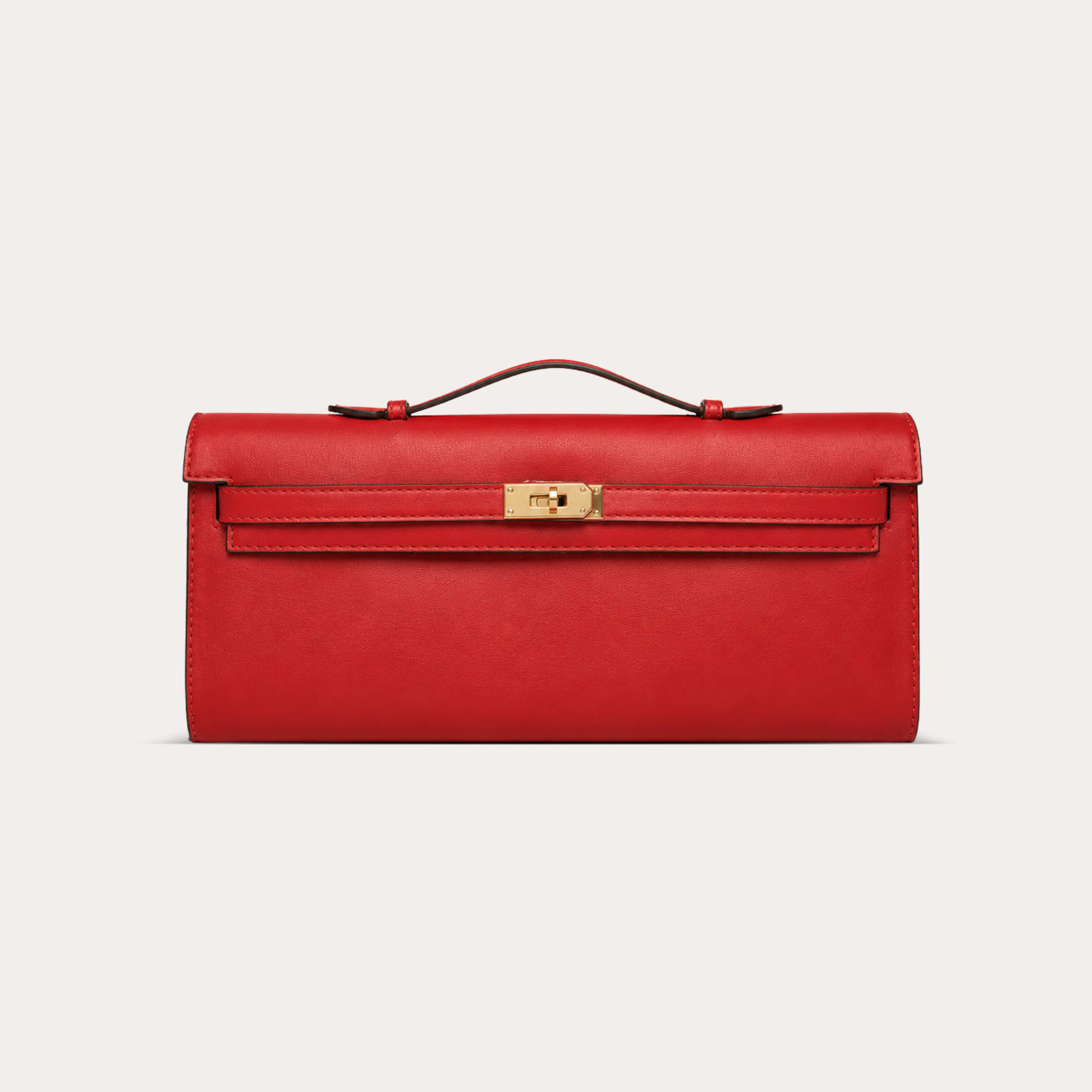 Elegant Golden Lock Clutch Bag