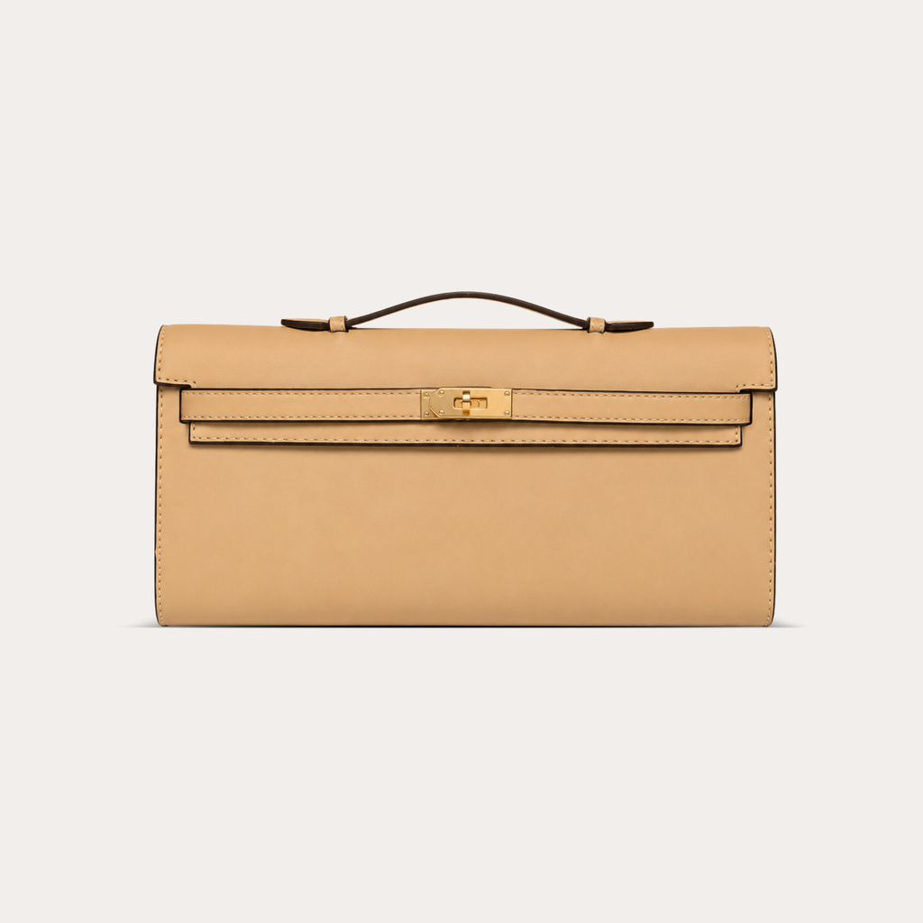 Elegant Golden Lock Clutch Bag