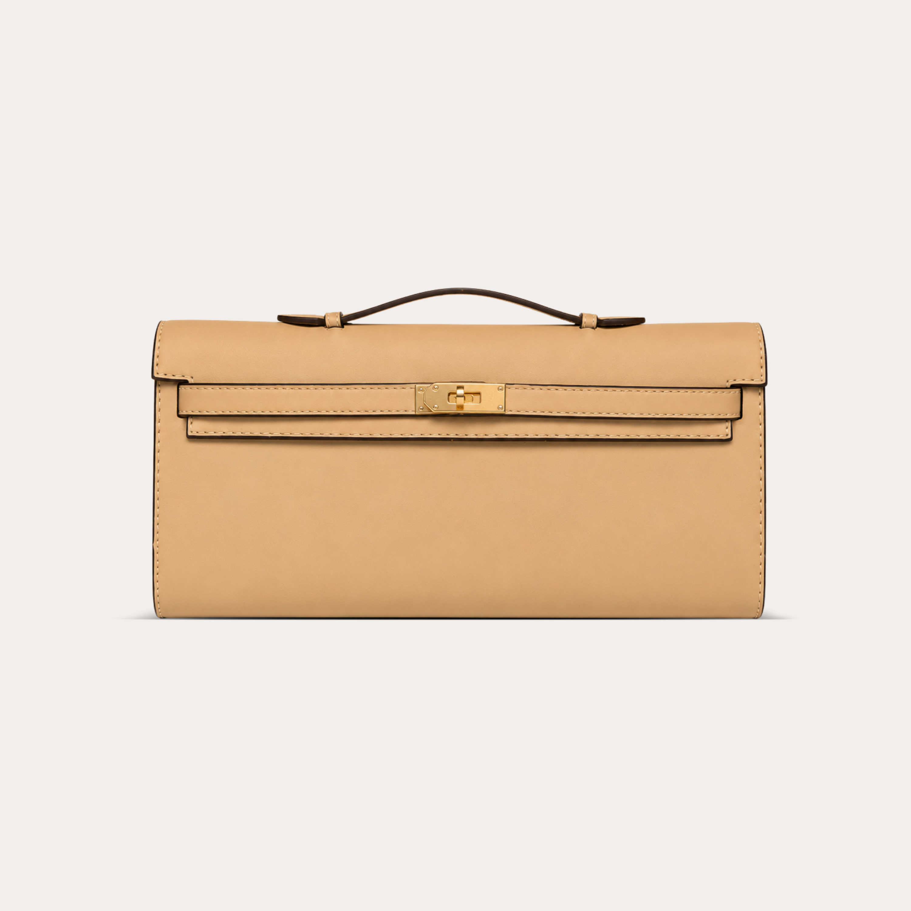 Elegant Golden Lock Clutch Bag
