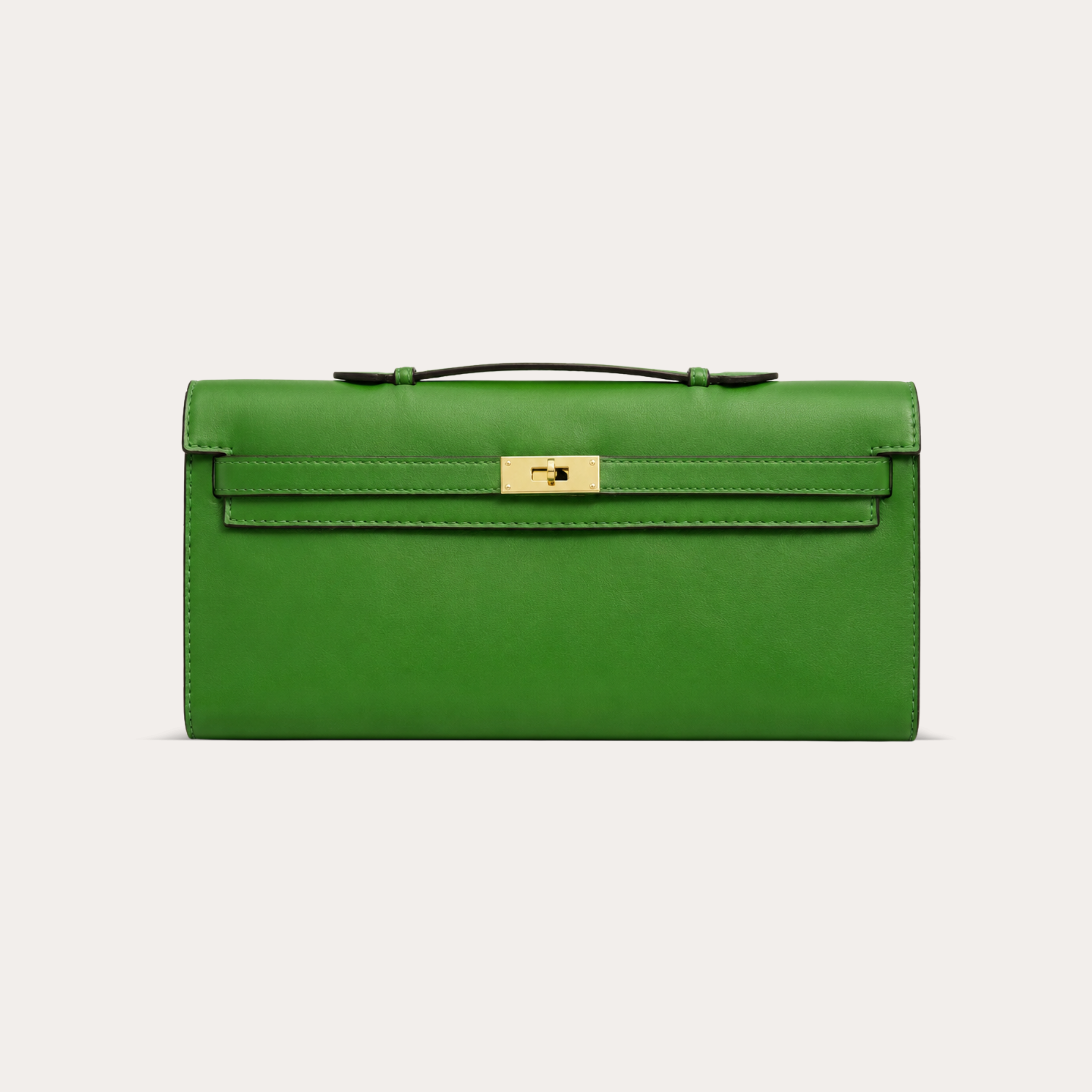 Elegant Golden Lock Clutch Bag