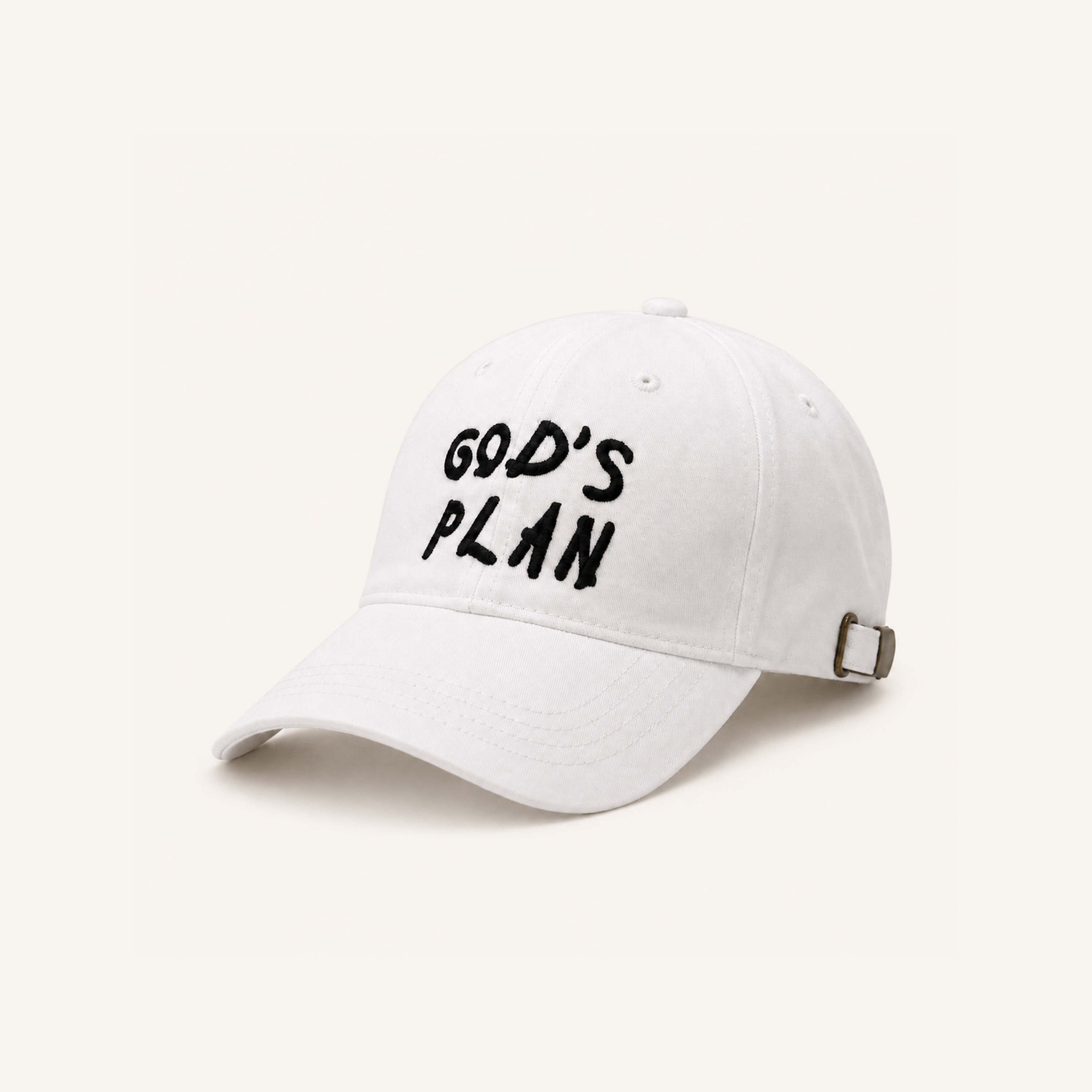White God’s Plan Embroidered Cap